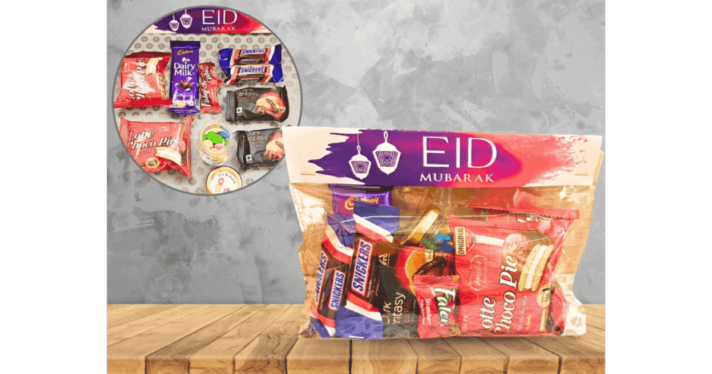 Eid chocolate hampers- Assorted chocolates given to adults and kids