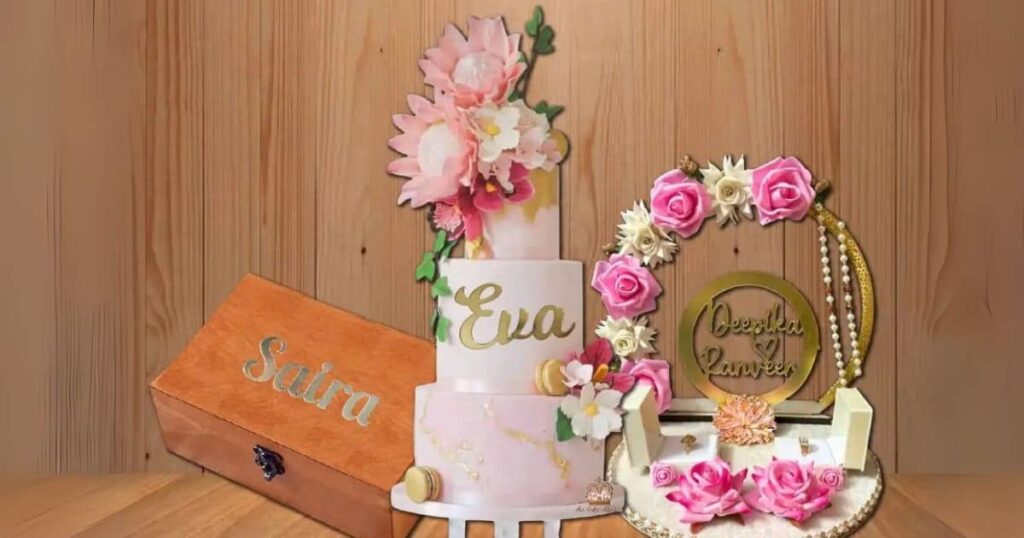 Acrylic Name Cutouts for Boxes, Cakes & Ring Platters