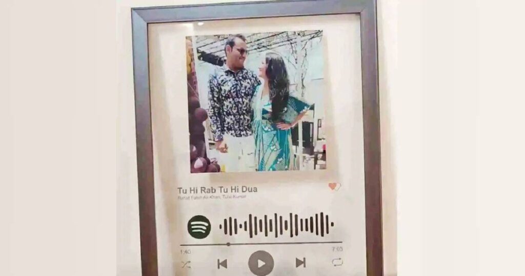 Personalized Spotify Frame, custom valentines day gifts