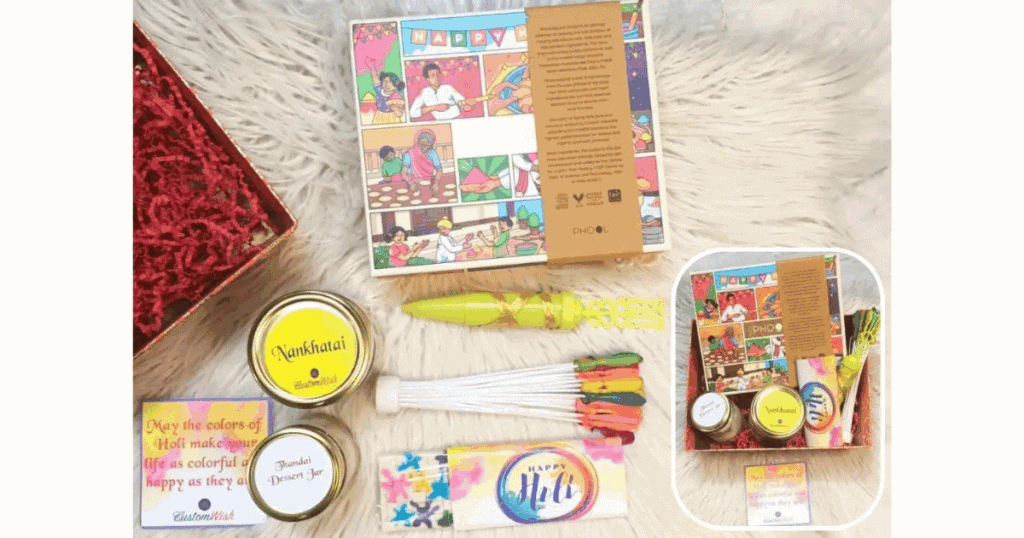 Organic Phool Colors and Elegant Holi Delight hamper