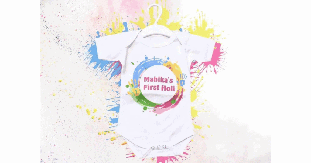 Personalized 1st Holi Romper