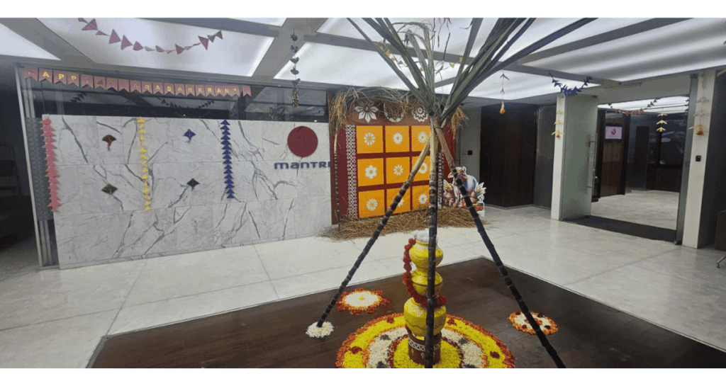 Key Elements of Traditional Pongal Decor in Office